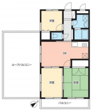 相模原市中央区星が丘、中古マンションの間取り画像です