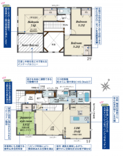 相模原市中央区弥栄、新築一戸建ての間取り画像です