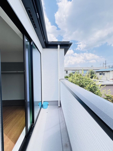 相模原市中央区東淵野辺、新築一戸建てのバルコニー画像です