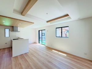 相模原市中央区田名、新築一戸建ての居間画像です