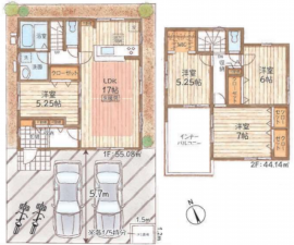 相模原市中央区宮下本町、新築一戸建ての間取り画像です