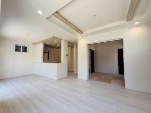 相模原市中央区横山台、新築一戸建ての居間画像です