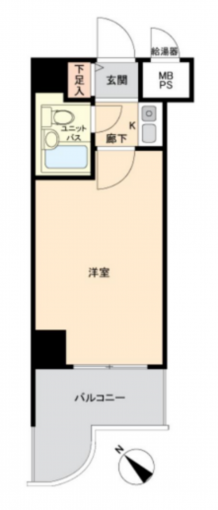 相模原市中央区相模原、中古マンションの間取り画像です