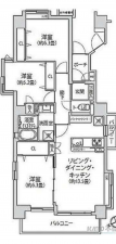 相模原市中央区相模原、中古マンションの間取り画像です