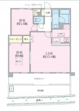 相模原市中央区清新、中古マンションの間取り画像です