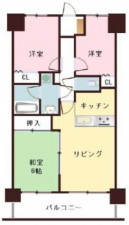 相模原市中央区中央、中古マンションの間取り画像です