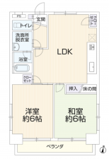 相模原市中央区横山、中古マンションの間取り画像です