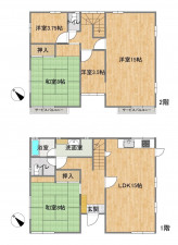 相模原市中央区横山、中古一戸建ての間取り画像です