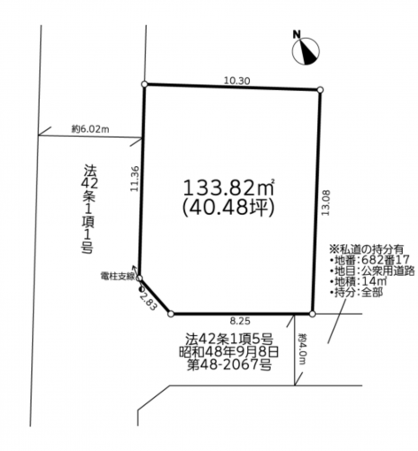 相模原市中央区宮下本町、土地の間取り画像です