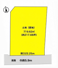 彦根市鳥居本町、土地の間取り画像です