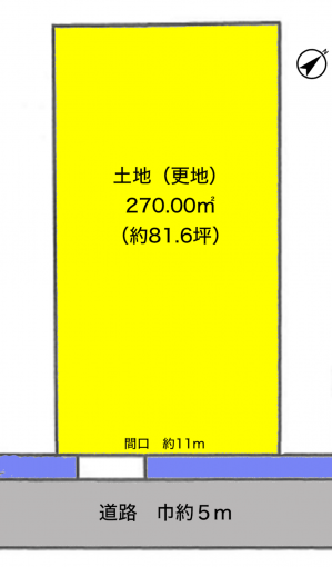 彦根市稲部町、土地の間取り画像です