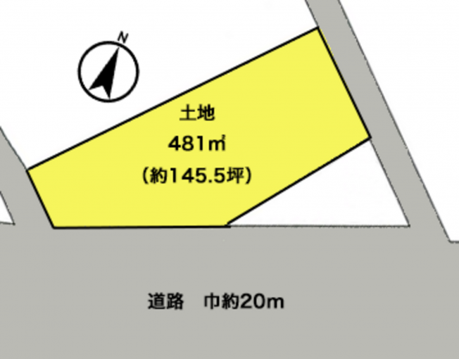 彦根市八坂町、土地の間取り画像です
