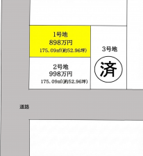 彦根市川瀬馬場町、土地の間取り画像です