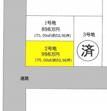 彦根市川瀬馬場町、土地の間取り画像です