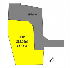 彦根市戸賀町、土地の間取り画像です