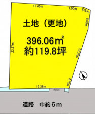 彦根市平田町、土地の間取り画像です