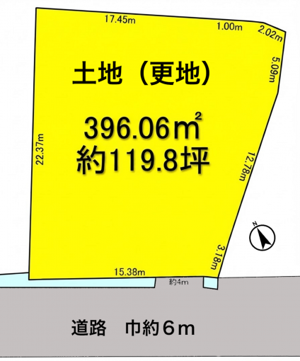 彦根市平田町、土地の間取り画像です
