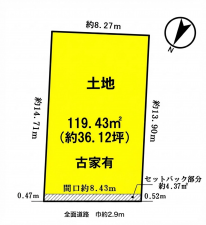 彦根市地蔵町、土地の間取り画像です