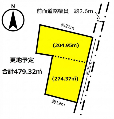 彦根市栄町、土地の間取り画像です
