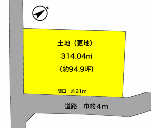 彦根市地蔵町、土地の間取り画像です