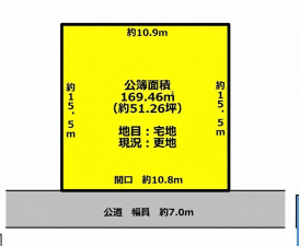 彦根市大藪町、土地の間取り画像です