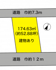 彦根市大藪町、土地の間取り画像です