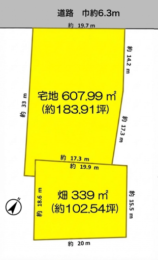 彦根市八坂町、土地の間取り画像です