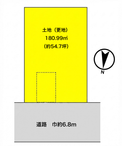 彦根市高宮町、土地の間取り画像です