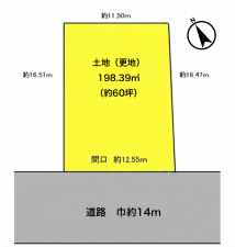 彦根市川瀬馬場町、土地の間取り画像です