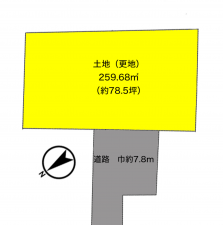 彦根市後三条町、土地の間取り画像です