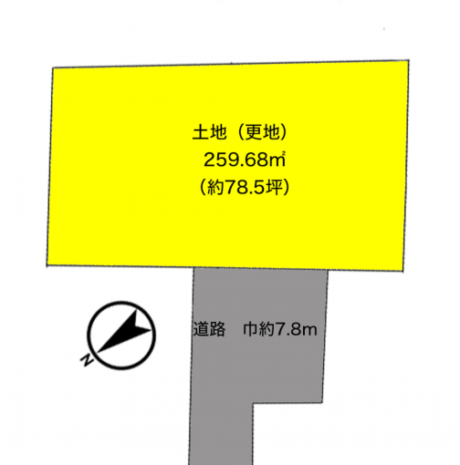 彦根市後三条町、土地の間取り画像です