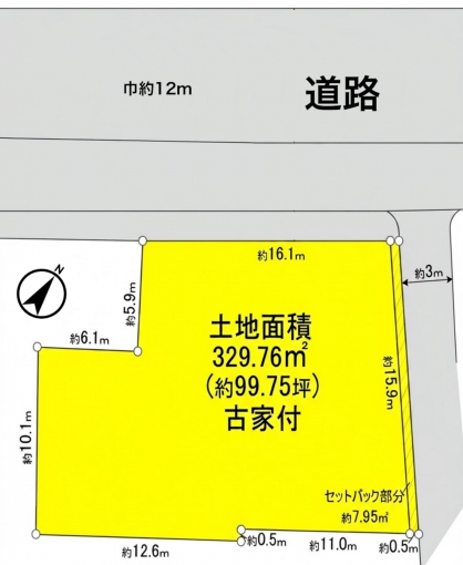 彦根市松原、土地の間取り画像です