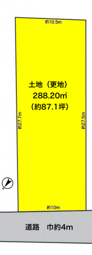 彦根市後三条町、土地の間取り画像です