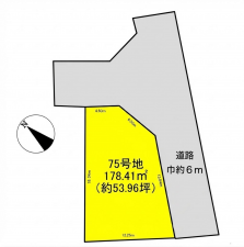 彦根市東沼波町、土地の間取り画像です