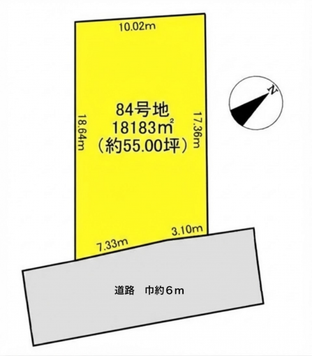 彦根市東沼波町、土地の間取り画像です
