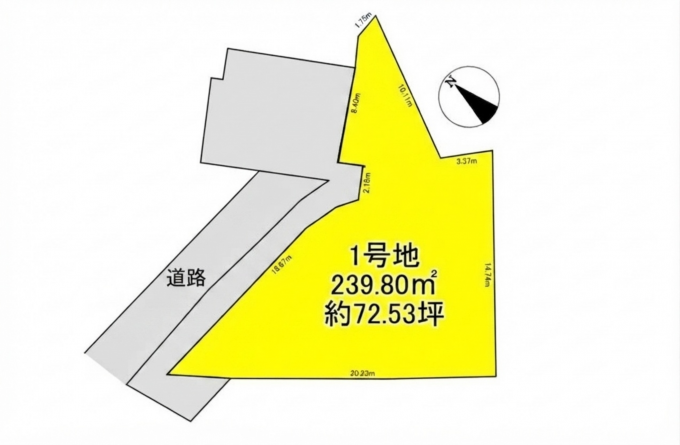彦根市大藪町、土地の間取り画像です