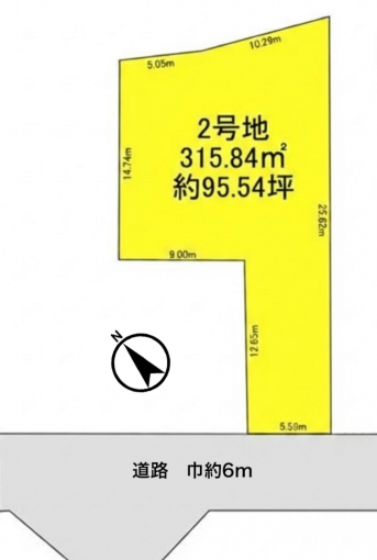 彦根市大藪町、土地の間取り画像です