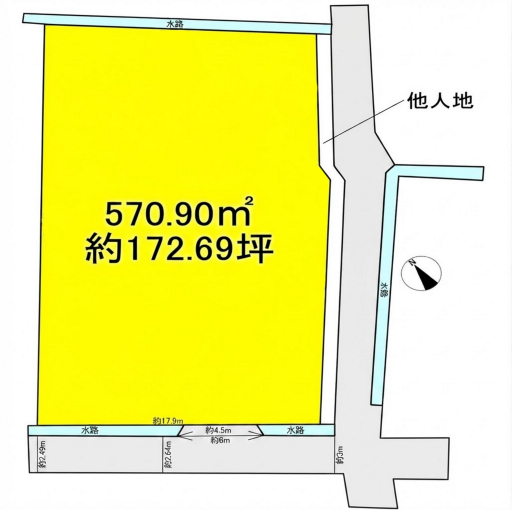 彦根市日夏町、土地の間取り画像です