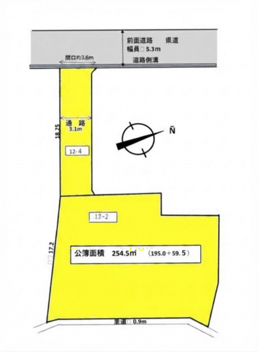 彦根市沼波町、土地の間取り画像です