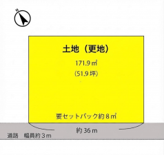 彦根市高宮町、土地の間取り画像です