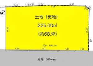 彦根市地蔵町、土地の間取り画像です