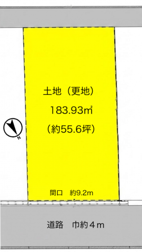 彦根市後三条町、土地の間取り画像です