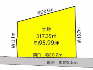 彦根市栄町、土地の間取り画像です