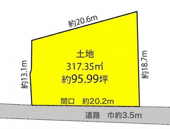 彦根市栄町、土地の間取り画像です