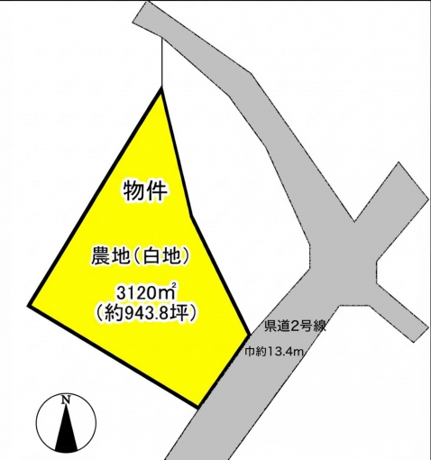彦根市下稲葉町、土地の間取り画像です