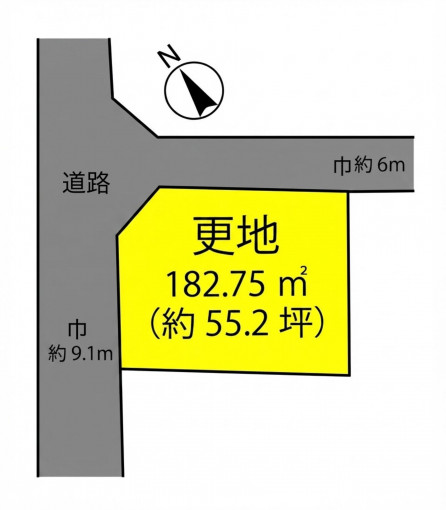 彦根市肥田町、土地の間取り画像です