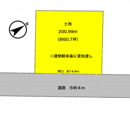 彦根市平田町、土地の間取り画像です