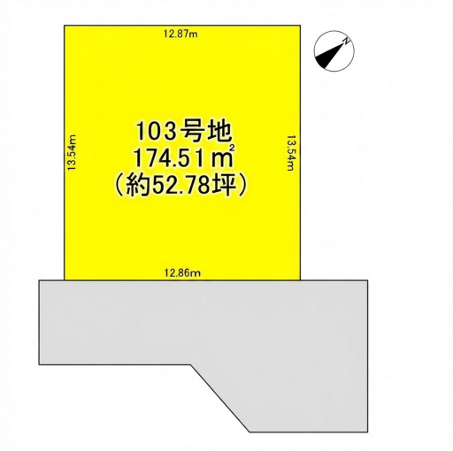 彦根市東沼波町、土地の間取り画像です