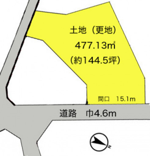 彦根市西沼波町、土地の間取り画像です