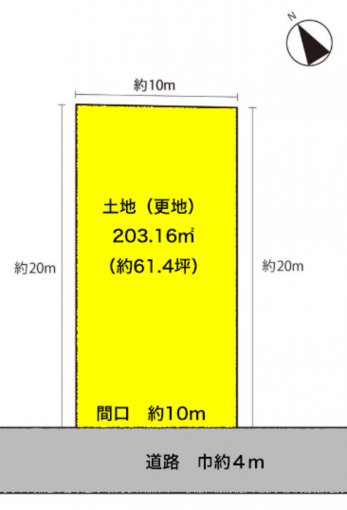 彦根市西今町、土地の間取り画像です